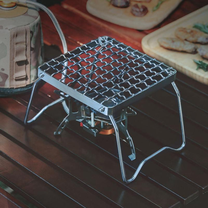 Folding Portable Stainless Steel Campfire Grill Stand