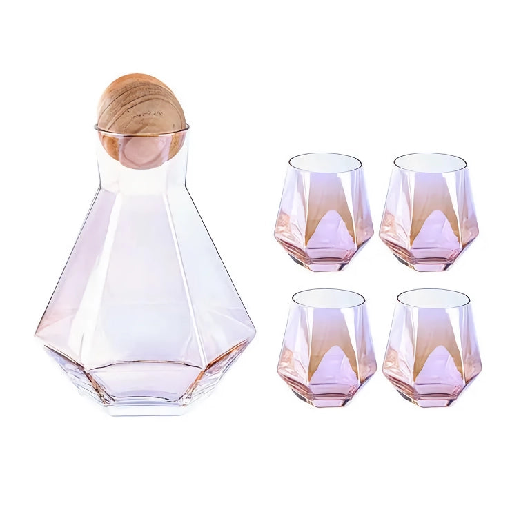 Elegant Glass Carafe Set with Wood Lid – Perfect for Every Occasion