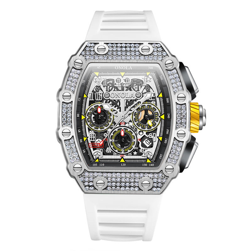 Full Diamond Fashion New Multi-functional Mechanical Watch