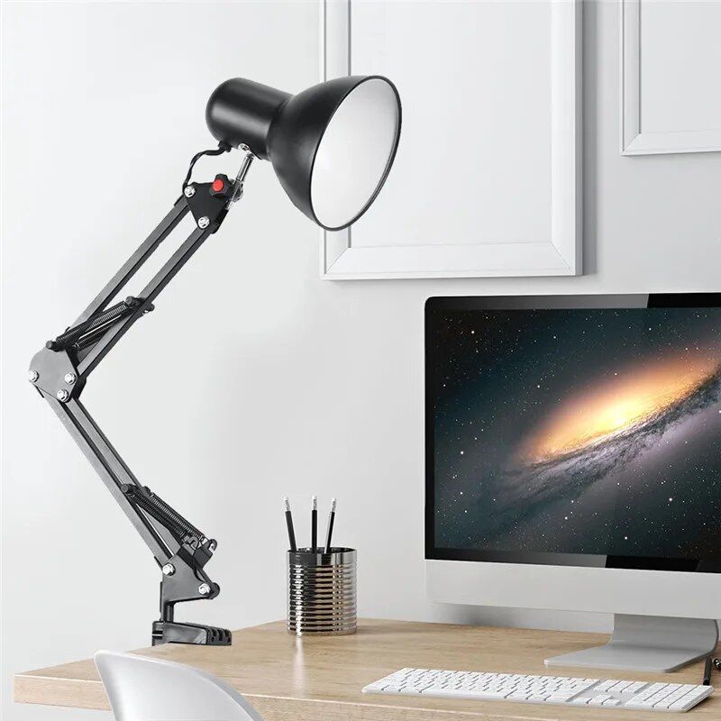 Flexible Swing Arm Desk Lamp with Clamp Mount