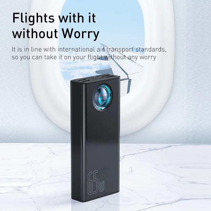 Ultra-High Capacity 65W 30000mAh PD Quick Charge Power Bank