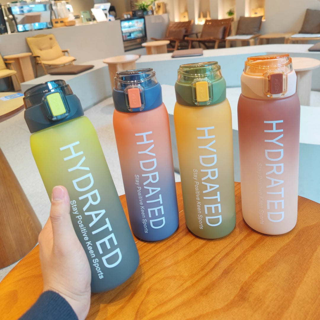 Large Capacity Gradient Frosted Water Bottle