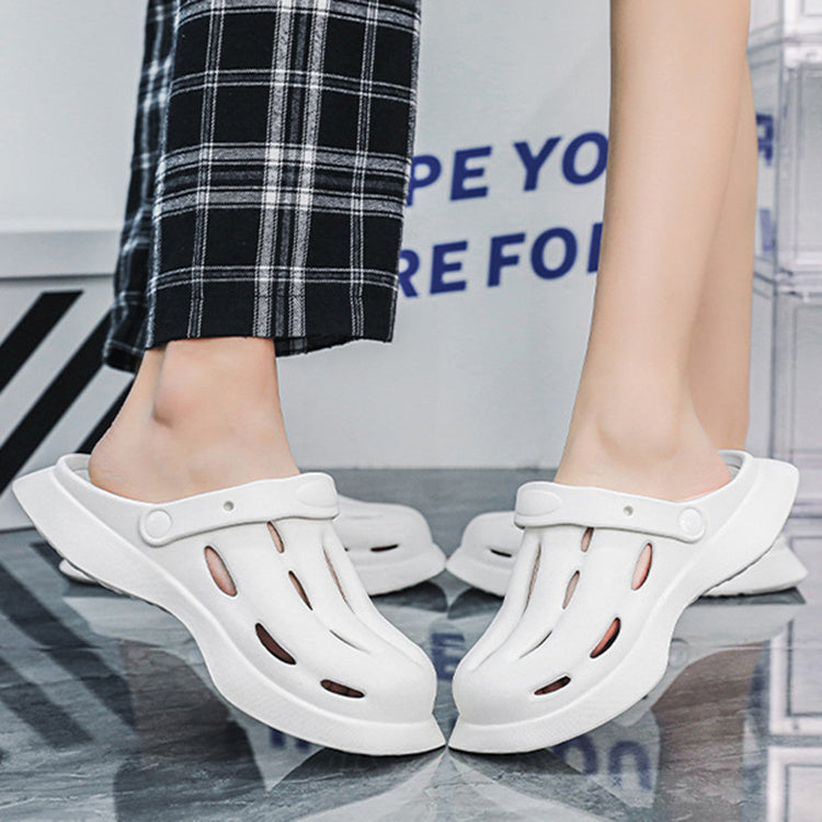 Fashion Clogs Shoes Summer Ankle-wrap Slippers Garden Beach Shoes