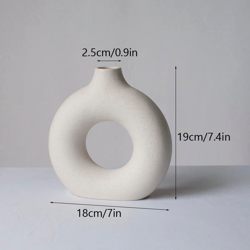 Minimalist Circular Ceramic Vase