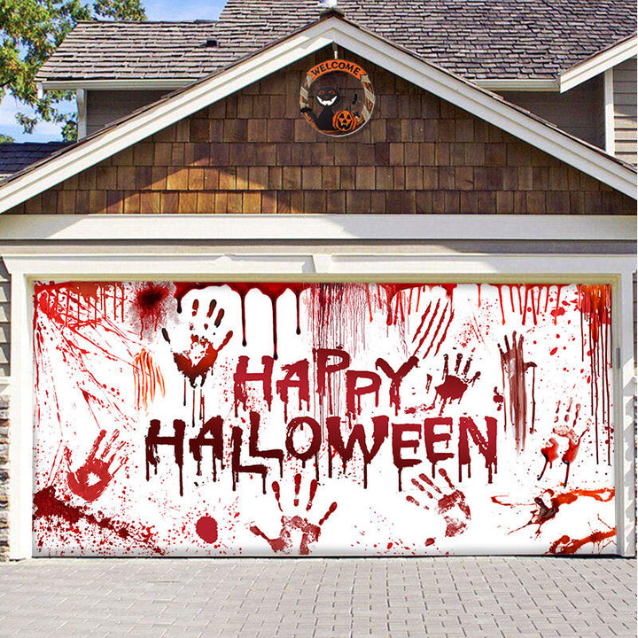 Halloween Party Decorative Hanging Cloth Garage Door Background Fabric