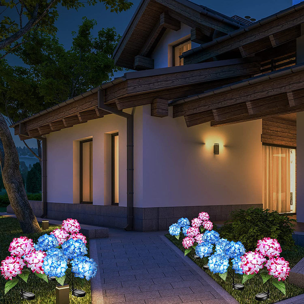 Hydrangea Rose Solar LED Garden Lights