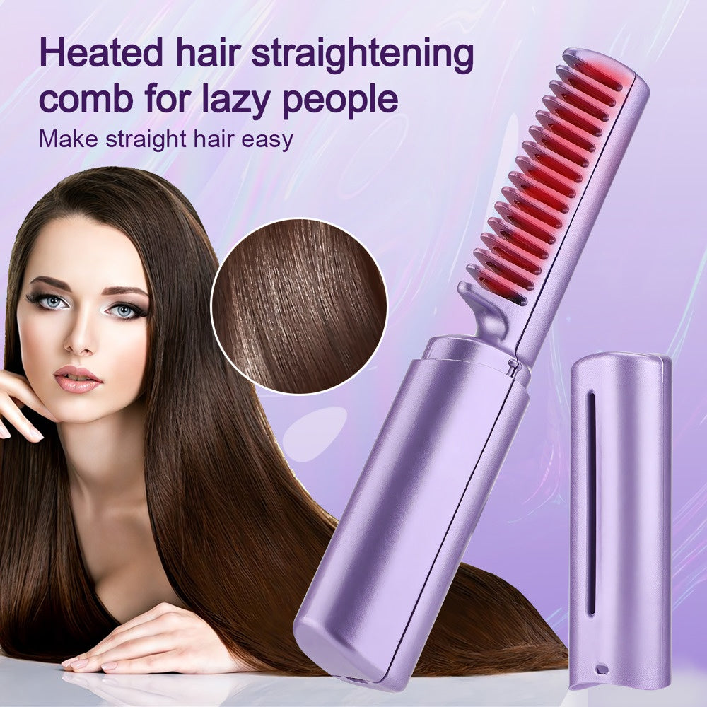 Electric Hot Comb Hair Straightener with Negative Ion Anti-Scald Technology