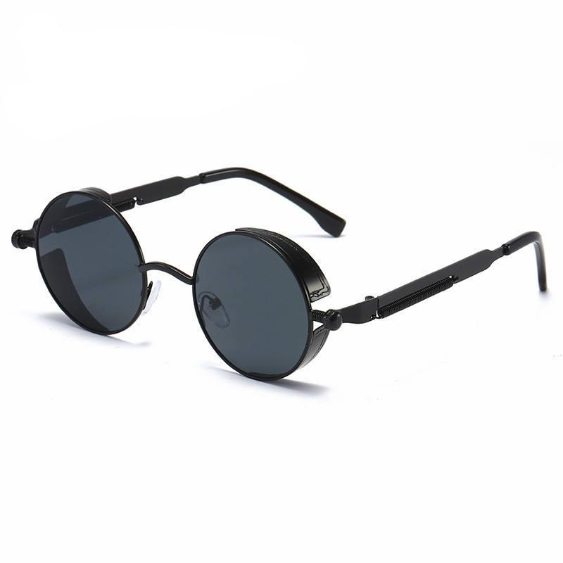 Round Metal Steampunk Sunglasses