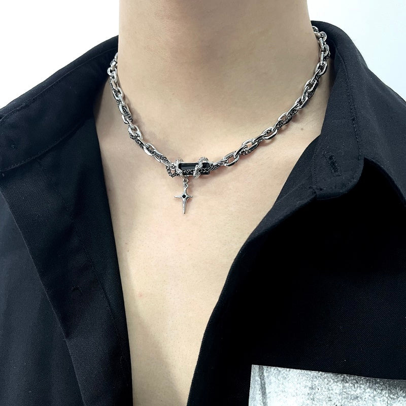 Original Men's And Women's Fashionable Black Zircon Multi-layer Winding Necklace