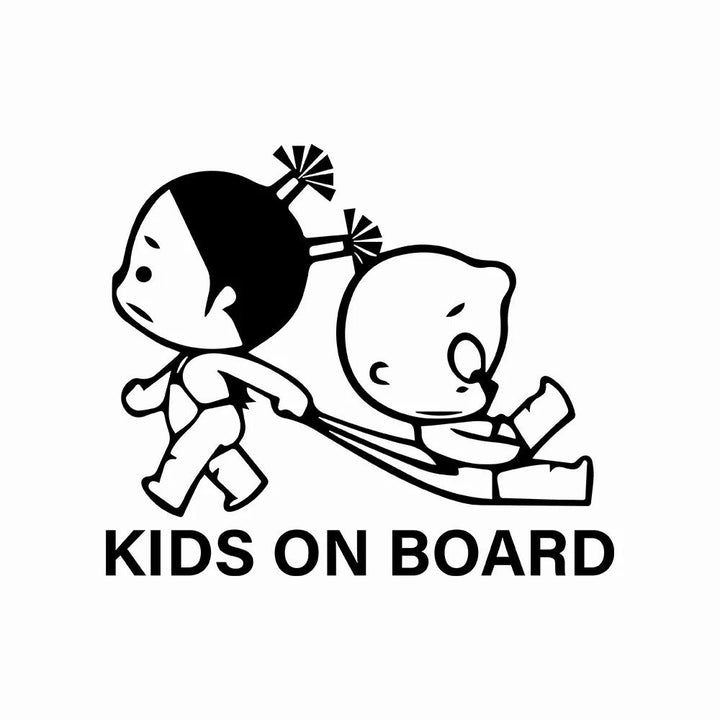 Baby On Board Car Sticker - Funny Child Safety Warning Decal