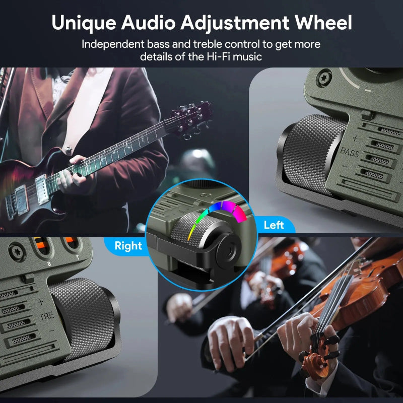 Bluetooth 5.3 FM Transmitter with Adjustable Treble & Bass