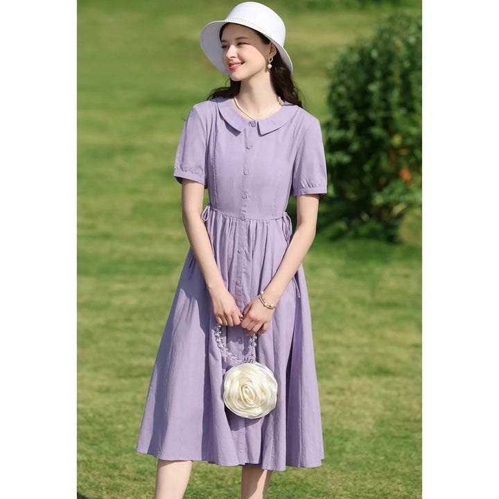 French Tea Break Short-sleeve Dress