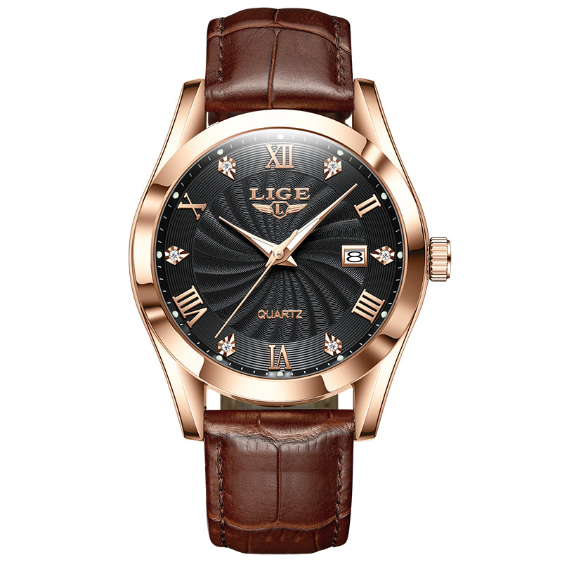 Luxury Men’s Leather Sport Watch