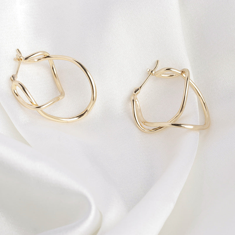 Dunli Jewelry Japanese Simple Line Earrings