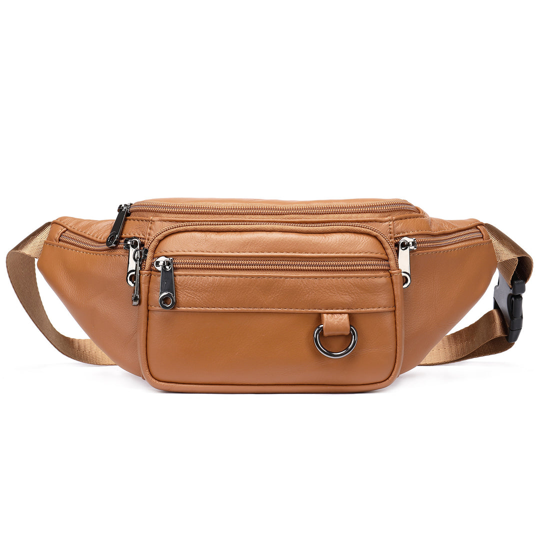 Leather Phone Belt Men's Multifunctional Chest Bag Crossbody