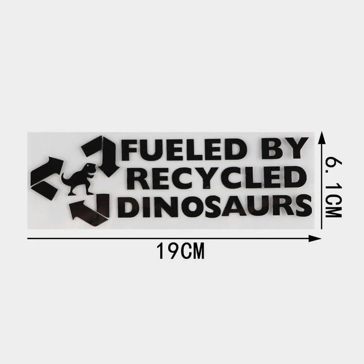 Recycled Dinosaurs - Eco-Inspired Vinyl Car Decal