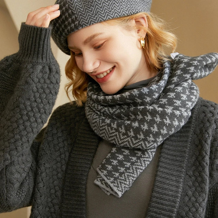 Luxurious 100% Cashmere Knit Winter Scarf