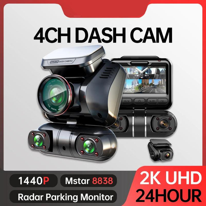 2K 1440P Dash Cam with 360° Coverage