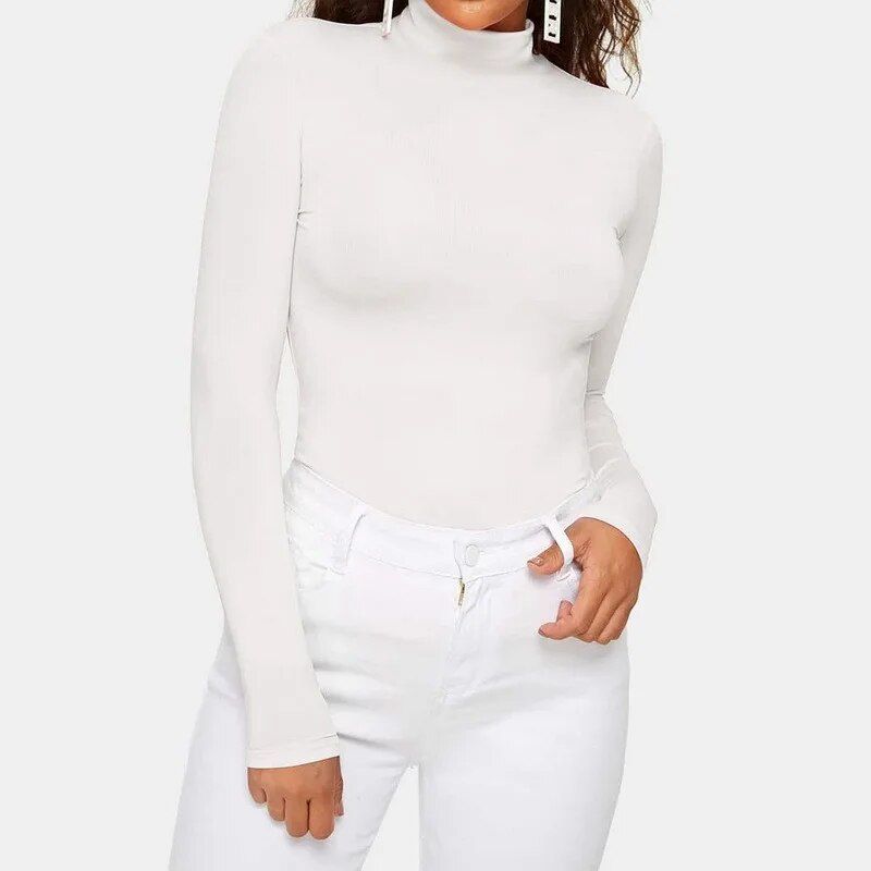 Classic Turtleneck Long-Sleeve Top