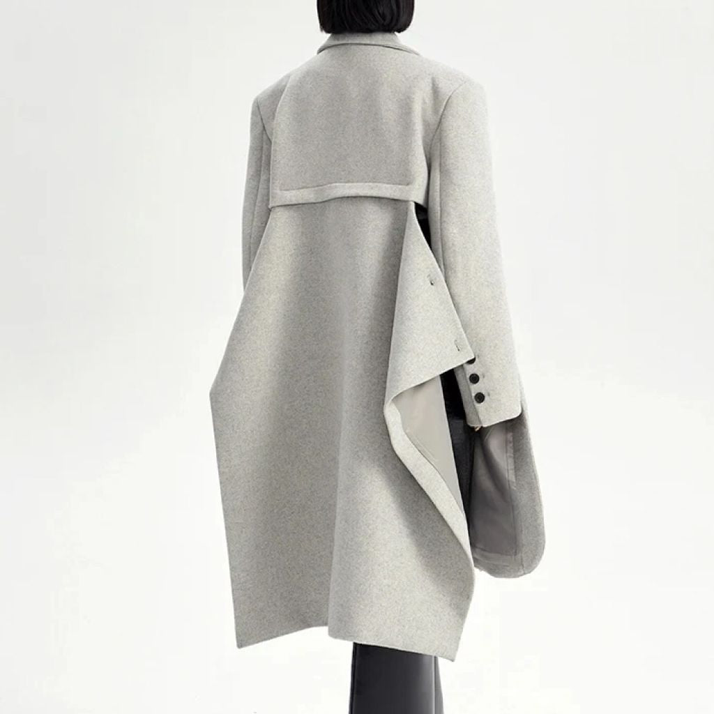 Women's Wool Light Gray Coat