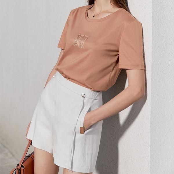 Elegant Cotton Linen Casual Shorts for Women