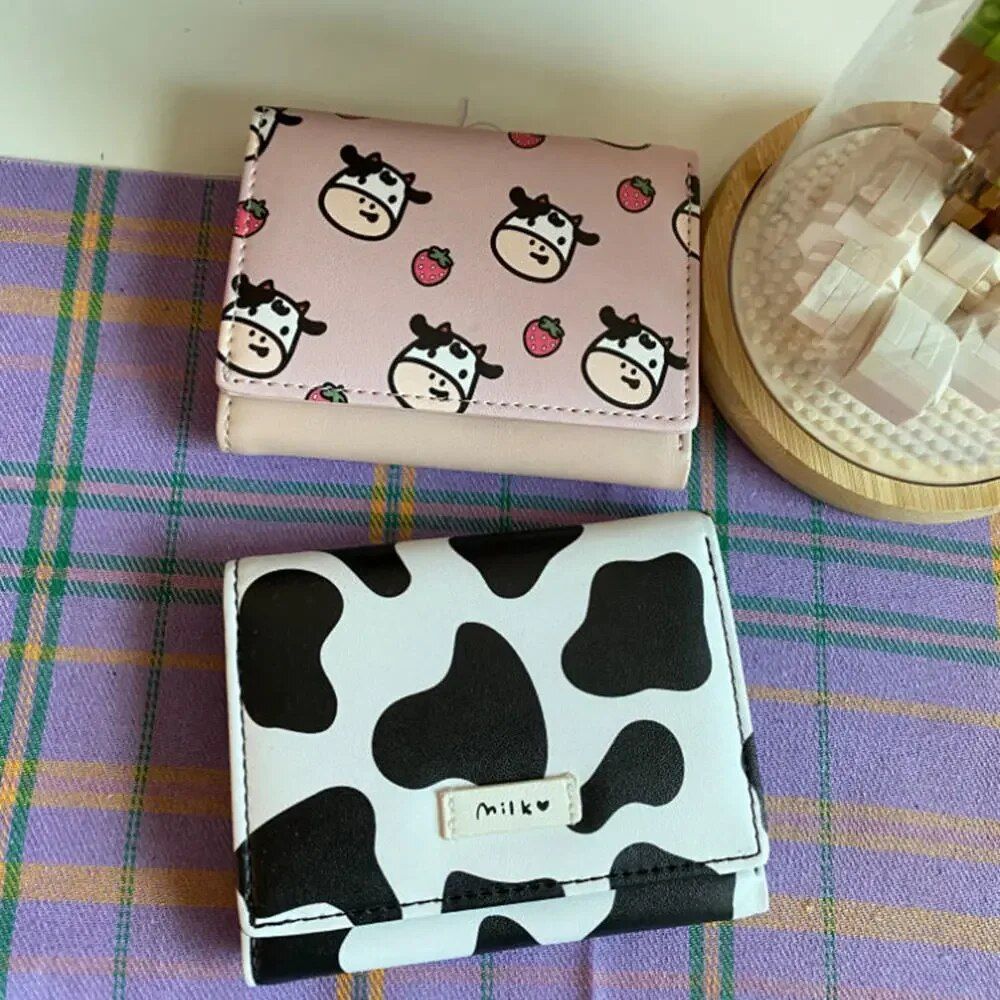 Chic Cow Print Tri-fold Women's Wallet