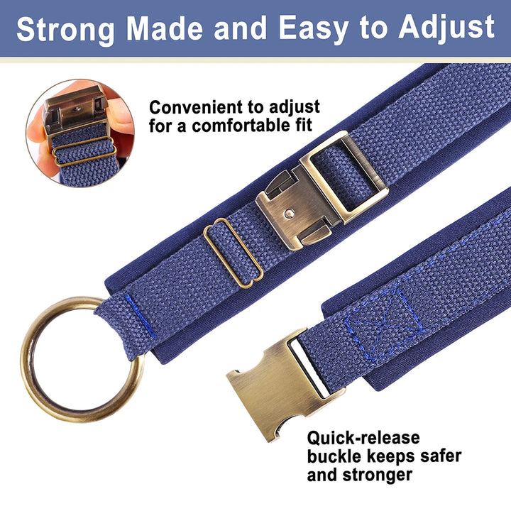 Soft Padded Adjustable Dog Collar for All Breeds