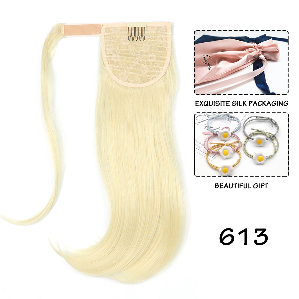 Synthetic Straight Wraparound Ponytail