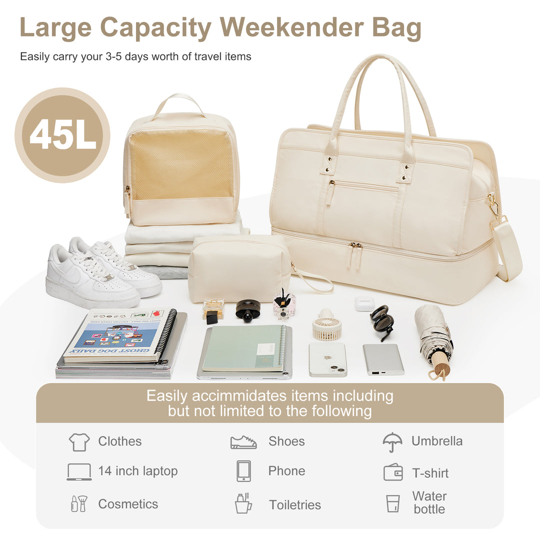 Women's Large Capacity Travel Tote Bag Set