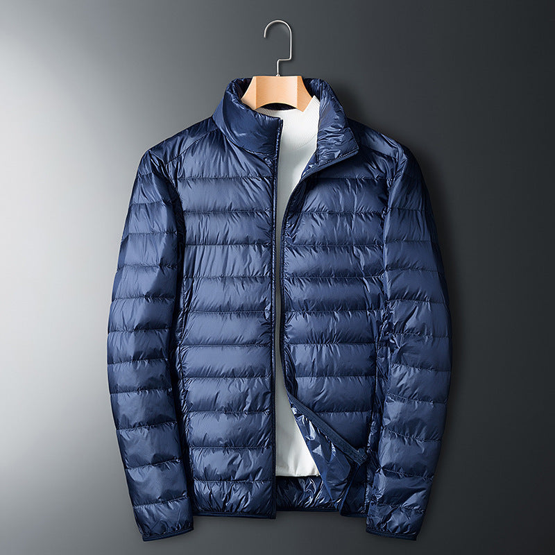 Autumn And Winter Men's Stand Collar Lightweight Down Jacket