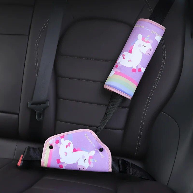 Kid's Comfort Car Seatbelt Protector with Cartoon Design