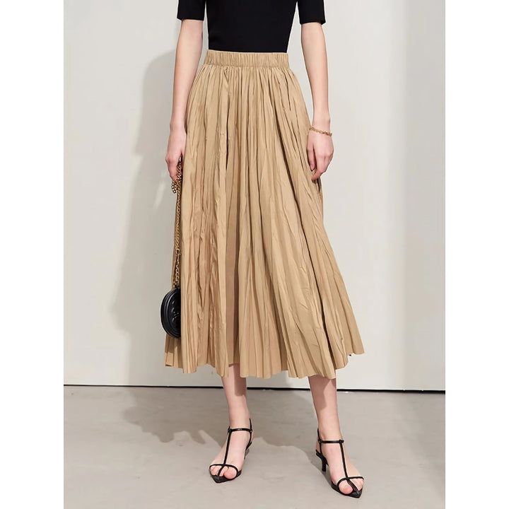 Summer Pleated A-Line Skirt