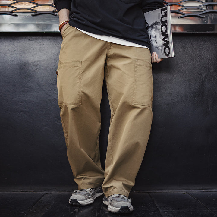 Multi-Pocket Casual Wide Leg Pants