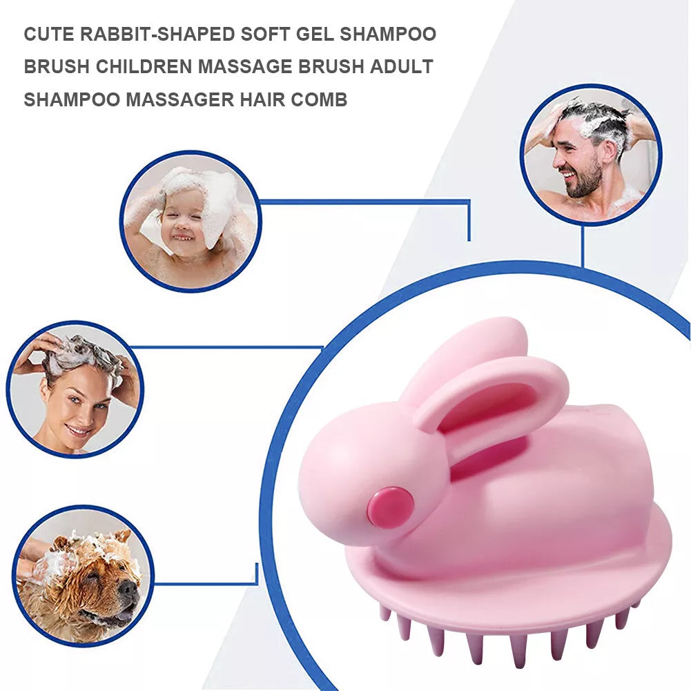 Portable Silicone Scalp Massage Shampoo Brush