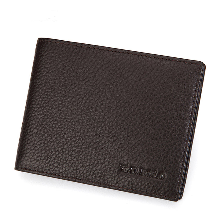 Men's Leather Wallets Ultra-thin First Layer Cowhide Short Wallet