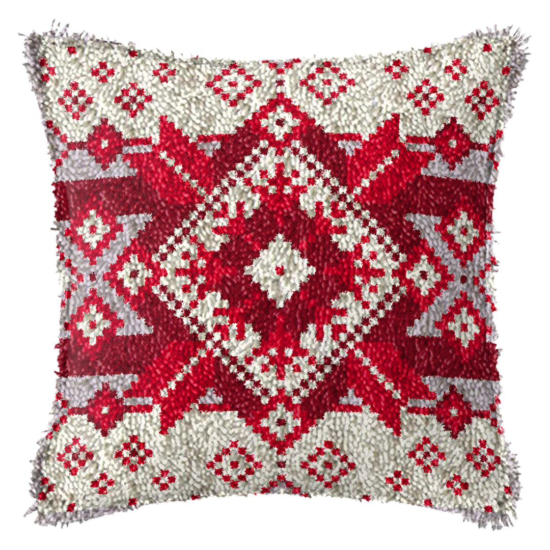 Diy Handmade Christmas Cushion Wool Embroidered Pillow Material Package