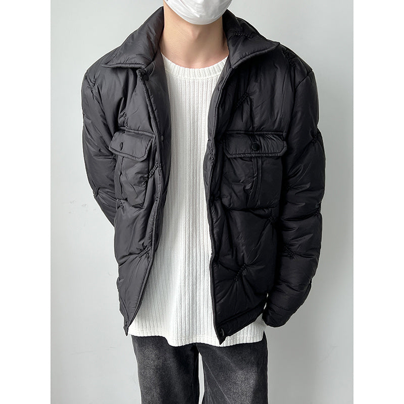 Fashion Everything Personality Small Fragrant Wind Cotton-padded Jacket Temperament Black Coat