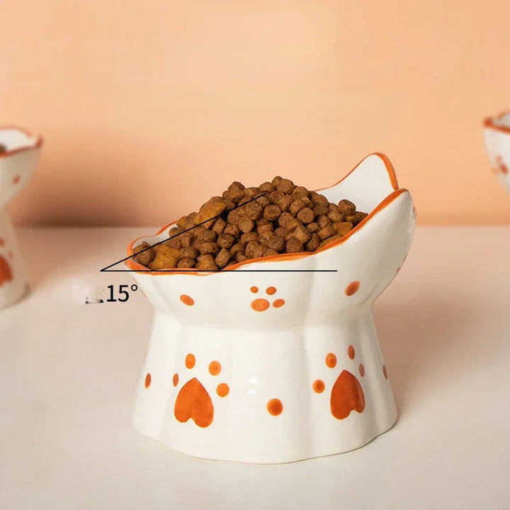 Elevated Ceramic Cat Bowls