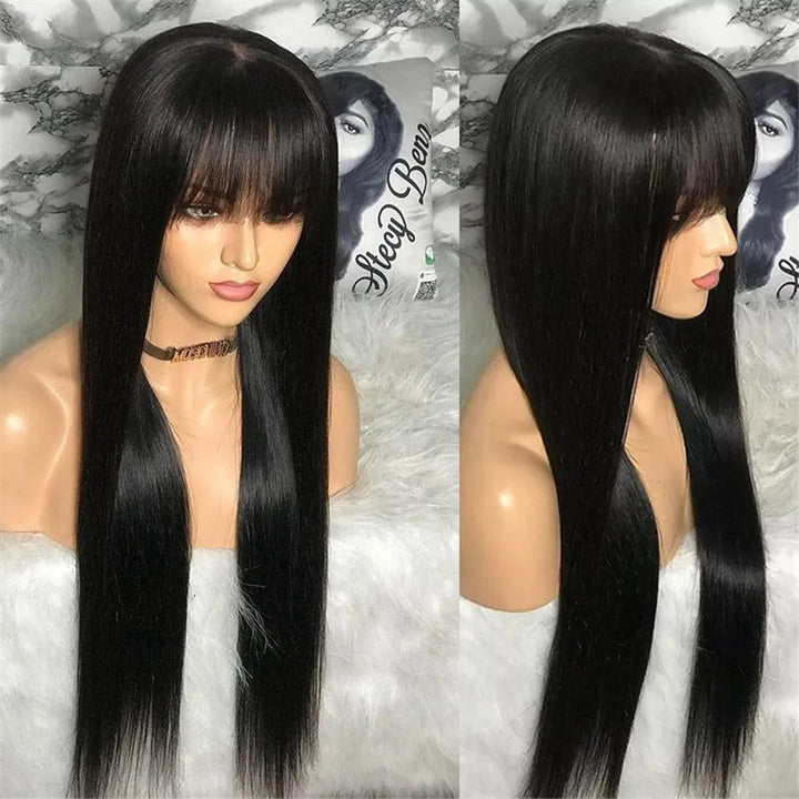 European And American Style Bangs Headgear Human Hair Wig Full Mechanism Headgear Fringe Wig