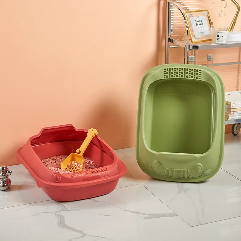 Large Capacity Semi-Closed Cat Litter Box