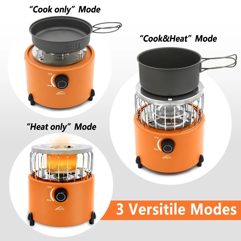 Portable 2-in-1 Camping Stove Gas Heater: Your Ultimate Outdoor Companion