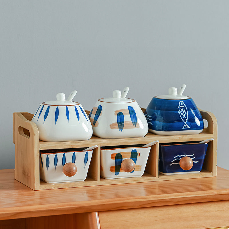 Japanese Style Spice Box Household Combination Set