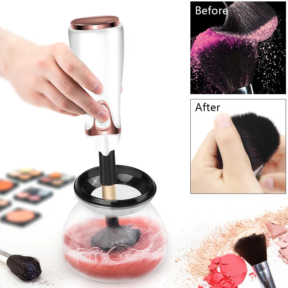 Automatic Makeup Brush Cleaner and Dryer with 10-Second Cleaning