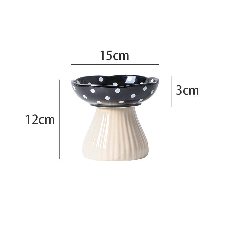 Cute Mushroom Ceramic Pet Bowl