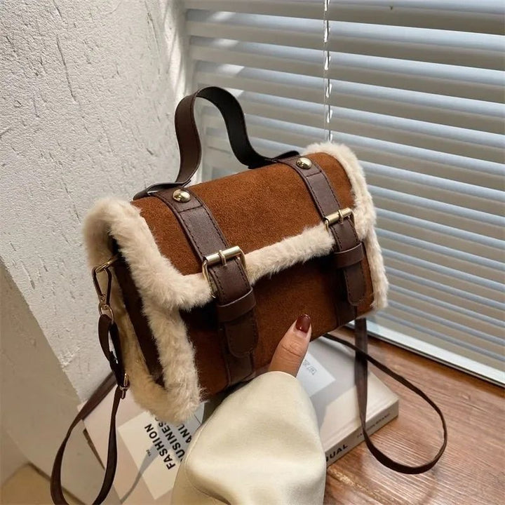 Chic Winter Plush Crossbody Bag