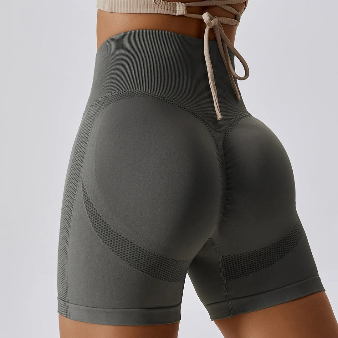 High-Waist Seamless Sports Shorts for Women - Yoga, Fitness & Cycling