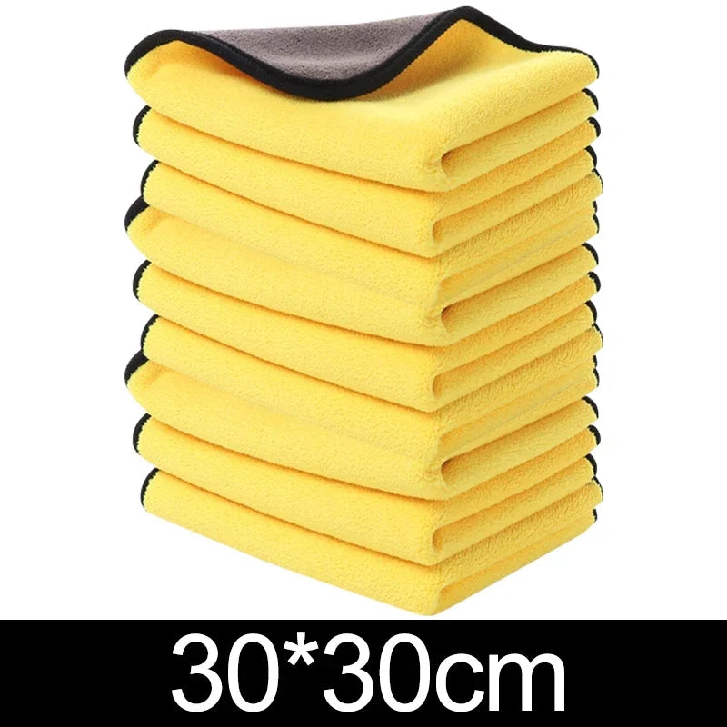 Double-Sided Microfiber Car Cleaning Towels