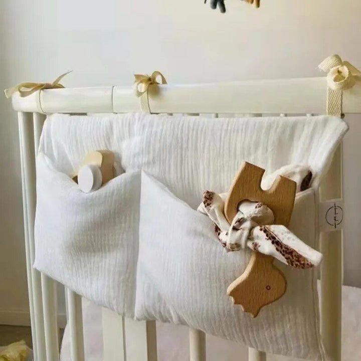 Multifunctional Cotton Baby Crib Organizer (39x20cm)