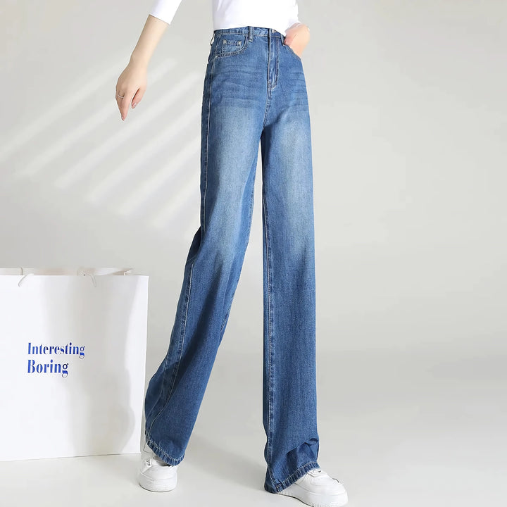 Women’s High Waist Loose Wide Leg Denim Pants