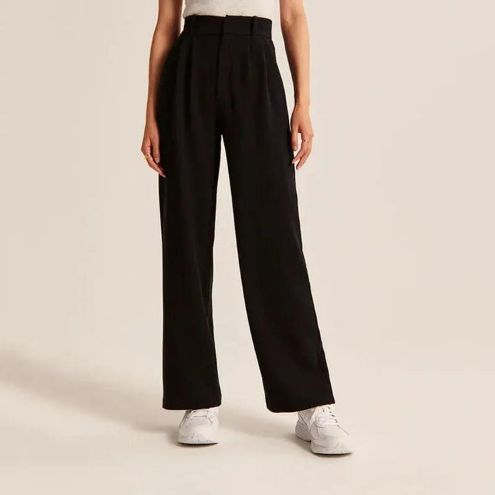 Elegant High Waist Wide Leg Trousers for Women